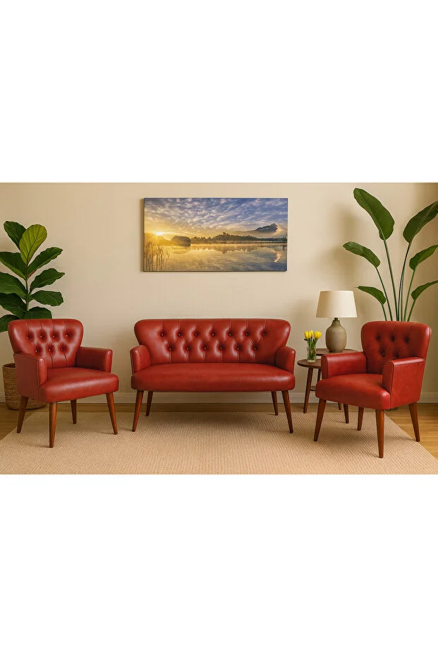 Deri Chester Tarz Koltuk Takımı